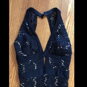 Beautiful sequen navy gown